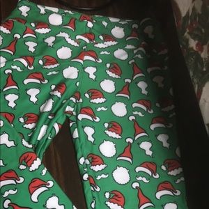 Os 2-14 Santa Hat Custom Woman’s Teen Leggings